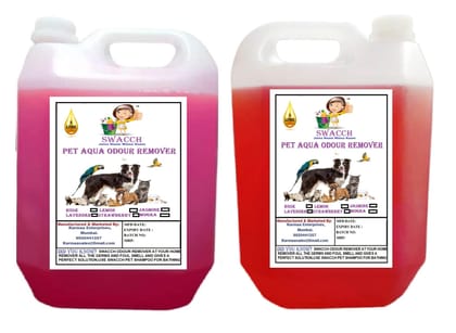 Swacch PET Aqua Odour Remover (5 Litre) (Pack of 2) Rose & Strawberry Swacch PET Aqua Odour Remover (5 Litre) (Pack of 2) Rose & Strawberry