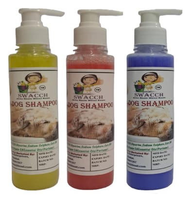 SWACCH Premium Shampoo for Dog (200ML) (Combo Pack of 3) Lemon, Jasmine & Lavender