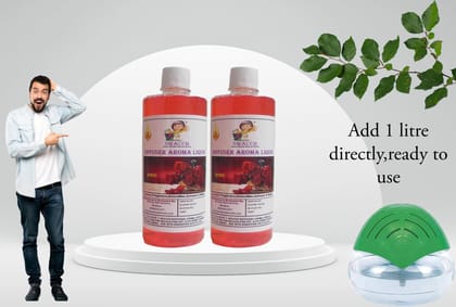 Swacch Diffuser Aroma Liquid (500ml) (Pack of 2) Rose