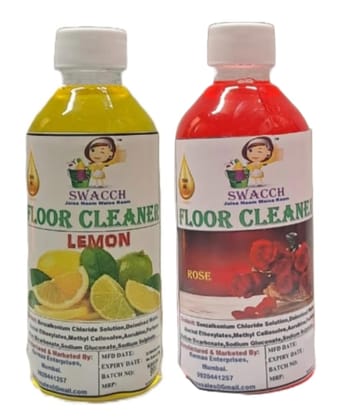 Swacch Floor Cleaner (200ml) (Combo Pack of 2) Lemon & Rose
