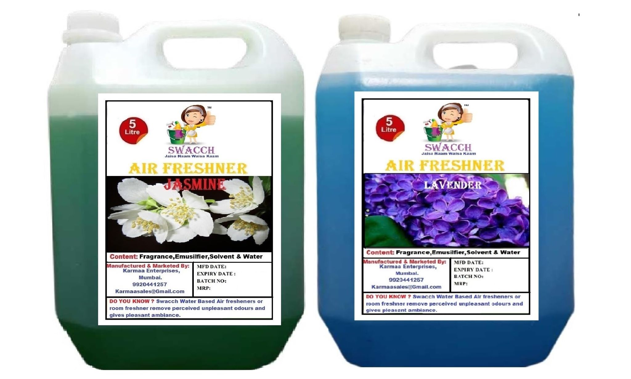 Swacch Air Freshner (5 Litre) (Pack of 2) Jasmine & Lavender