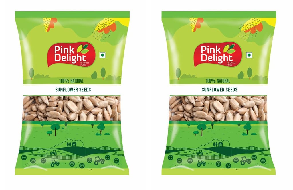 Pink Delight | Sunflower Seeds | Dried Seeds | 500 Gm Each | Pack of 2 | 1 Kg Pack