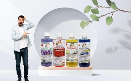Home Care Combo Floor Cleaner Lavender, Hand Wash Strawberry, Dish Wash Lemon & Toilet Cleaner 500ml (Pack of 4)