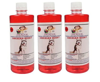 Swacch Shampoo Specially Formulated for Siberian Husky (500ml) (Combo Pack of 3) Jasmine