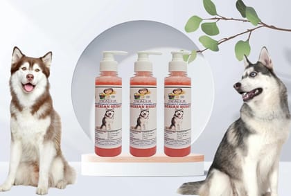 SWACCH Premium Shampoo for Siberian Husky (200ML) (Pack of 3) Strawberry