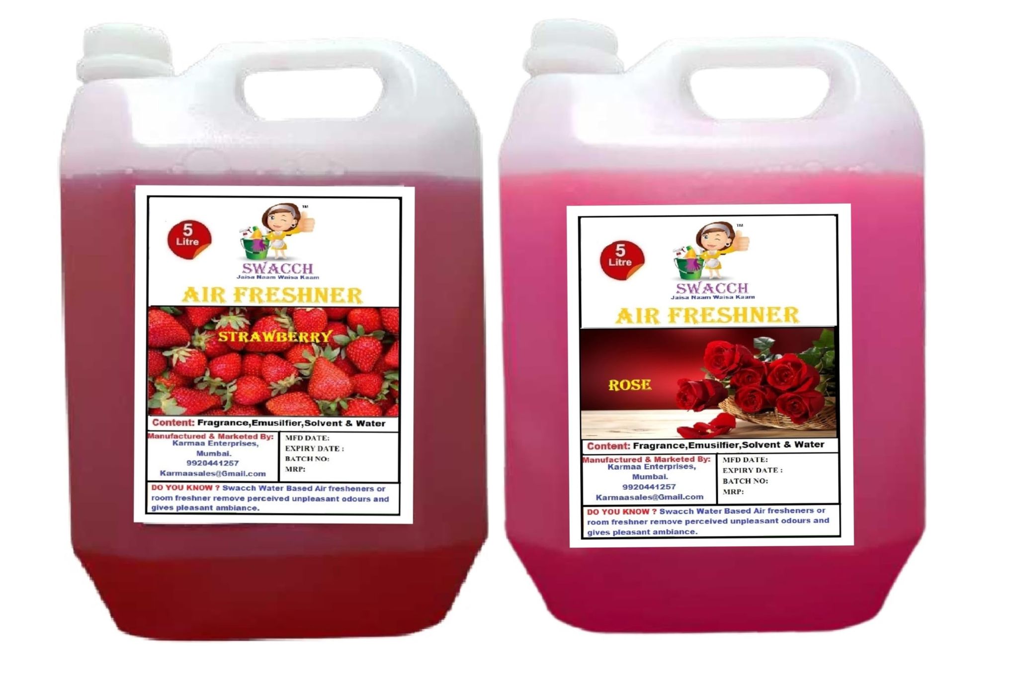 Swacch Air Freshner (5 Litre) (Pack of 2) Strawberry & Rose