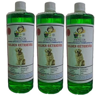 SWACCH Shampoo Specially FORMULATED for Golden Retriever (1 Litre) (Combo Pack of 3) NEEM ALOVERA SWACCH Shampoo Specially FORMULATED for Golden Retriever (1 Litre) (Combo Pack of 3) NEEM ALOVERA