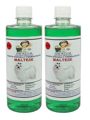 Swacch Shampoo Specially Formulated for Maltese (500ML) (Combo Pack of 2) Neem Alovera Swacch Shampoo Specially Formulated for Maltese (500ML) (Combo Pack of 2) Neem Alovera