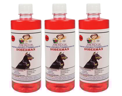 Swacch Shampoo Specially Formulated for Doberman (500ml) (Pack of 3) Strawberry