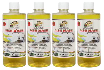 Swacch Dish Wash (500ml) (Pack of 4) Lemon