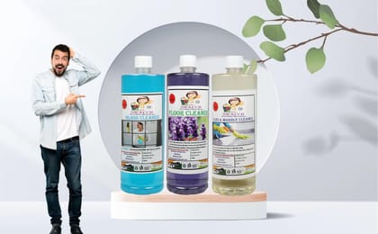 Home Care Combo Glass Cleaner, Floor Cleaner Lavender & Tiles & Marble Cleaner (1 Litre) (Pack of 3)