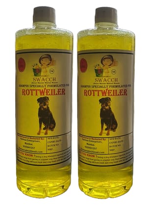 SWACCH Shampoo Specially FORMULATED for Rottweiler (1 Litre) (Combo Pack of 2) Lemon