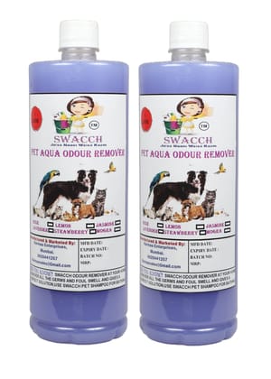 Swacch PET Aqua Odour Remover (1 Litre) (Pack of 2) Lavender
