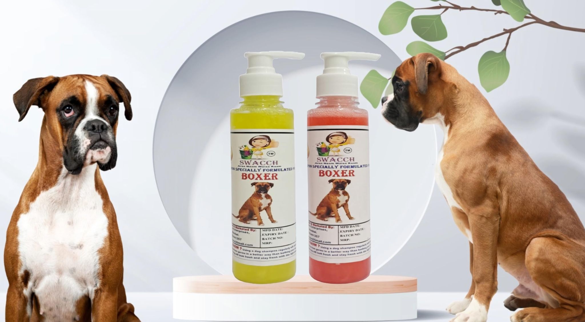 SWACCH Premium Shampoo for Boxer (200ML) (Combo Pack of 2) Lemon & Jasmine