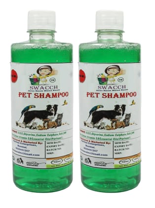 SWACCH PET Shampoo (500ml) (Combo Pack of 2) NEEM ALOVERA