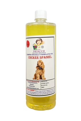 SWACCH Shampoo Specially FORMULATED for Cocker Spaniel (1 Litre) Lemon