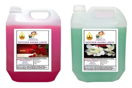 Swacch Diffuser Aroma Liquid (5 Litre) (pack of 2) Rose & jasmine