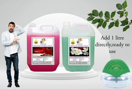 Swacch Diffuser Aroma Liquid (5 Litre) (pack of 2) Rose & jasmine