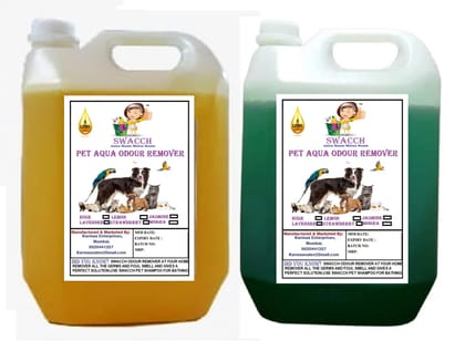Swacch PET Aqua Odour Remover (5 Litre) (Combo Pack of 2) Lemon & Mogra Swacch PET Aqua Odour Remover (5 Litre) (Combo Pack of 2) Lemon & Mogra