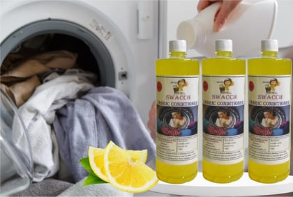 Swacch Fabric Conditioner (1 Litre) (Pack of 3) Lemon
