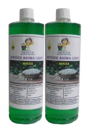 Swacch Diffuser Aroma Liquid (1 Litre) (Pack of 2) Mogra