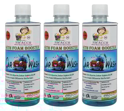SWACCH CAR WASH WITH FOAM BOOSTER (500ML) (PACK OF 3)