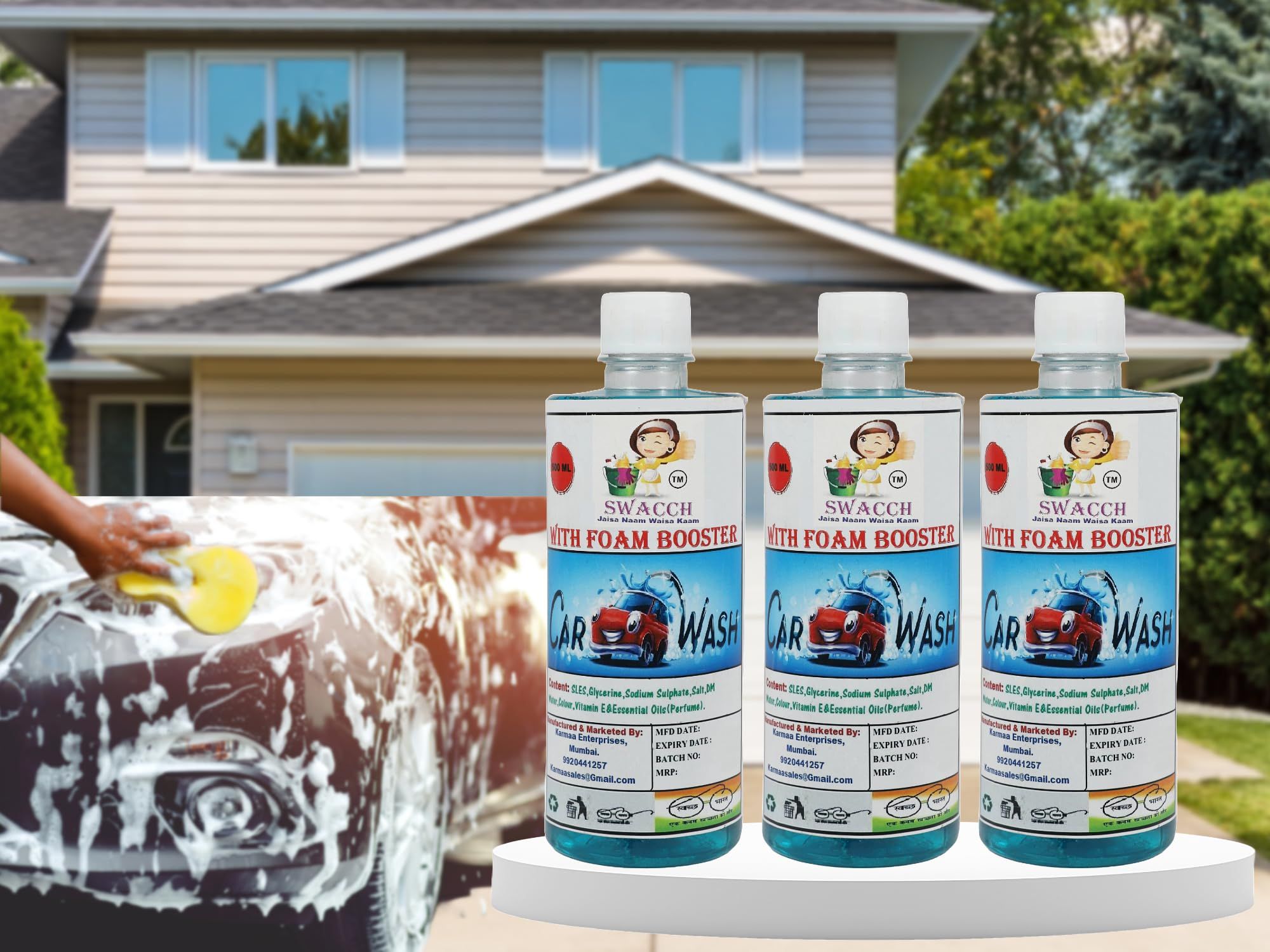SWACCH CAR WASH WITH FOAM BOOSTER (500ML) (PACK OF 3)