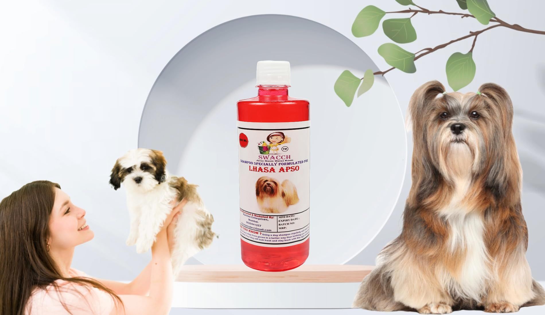 Swacch Shampoo Specially Formulated for Lhasa APSO (500ML) Jasmine