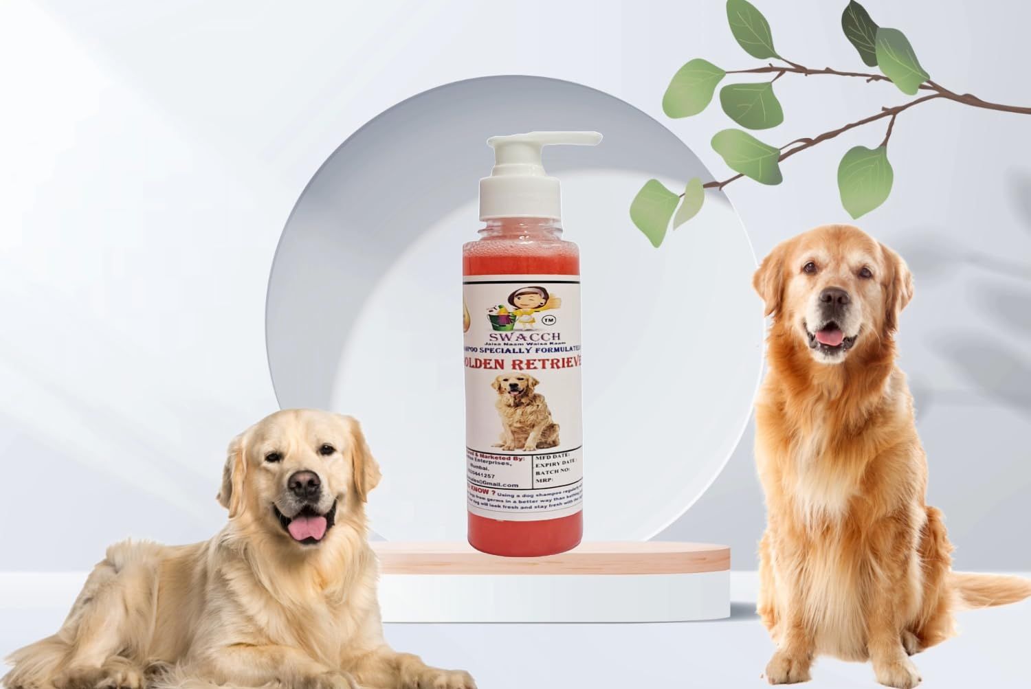 SWACCH Premium Shampoo for Golden Retriever (200ML) Strawberry