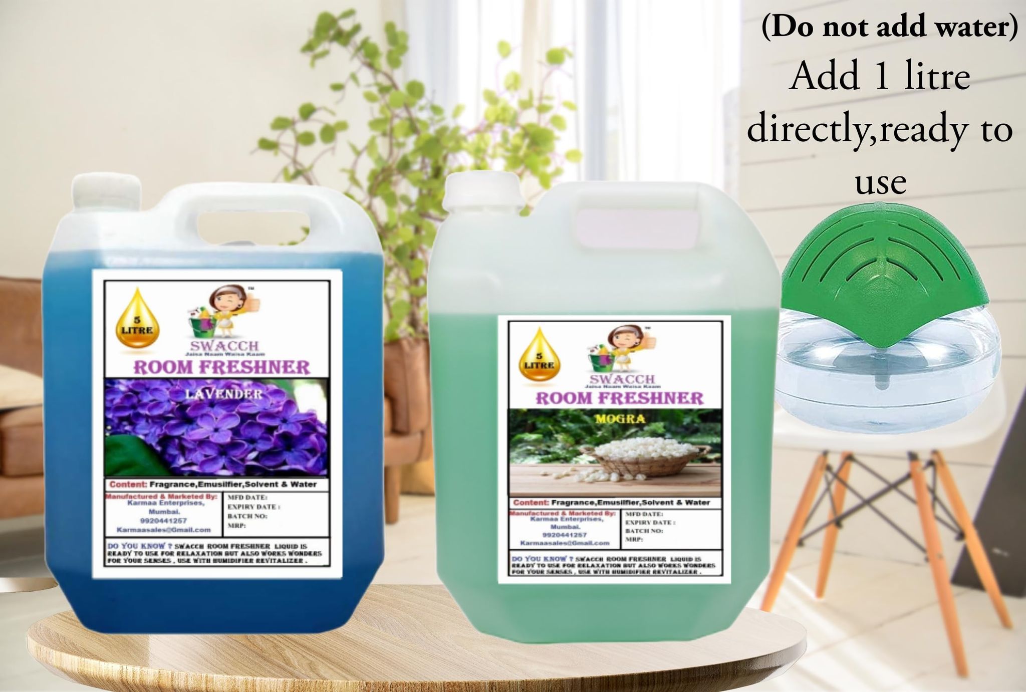 Swacch Room Freshner (5 Litre) (Pack of 2) Lavender & Mogra