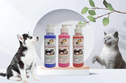SWACCH Premium Shampoo for PET Shampoo (200ML) (Combo Pack of 3) Lavender, Rose & Jasmine
