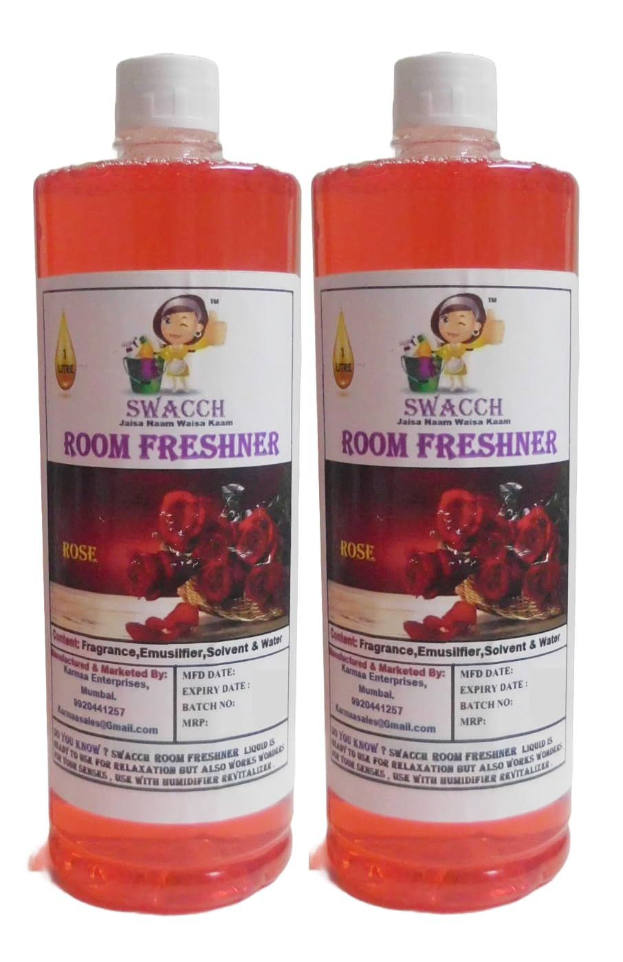 Swacch Room Freshner (1 Litre) (Pack of 2) Rose