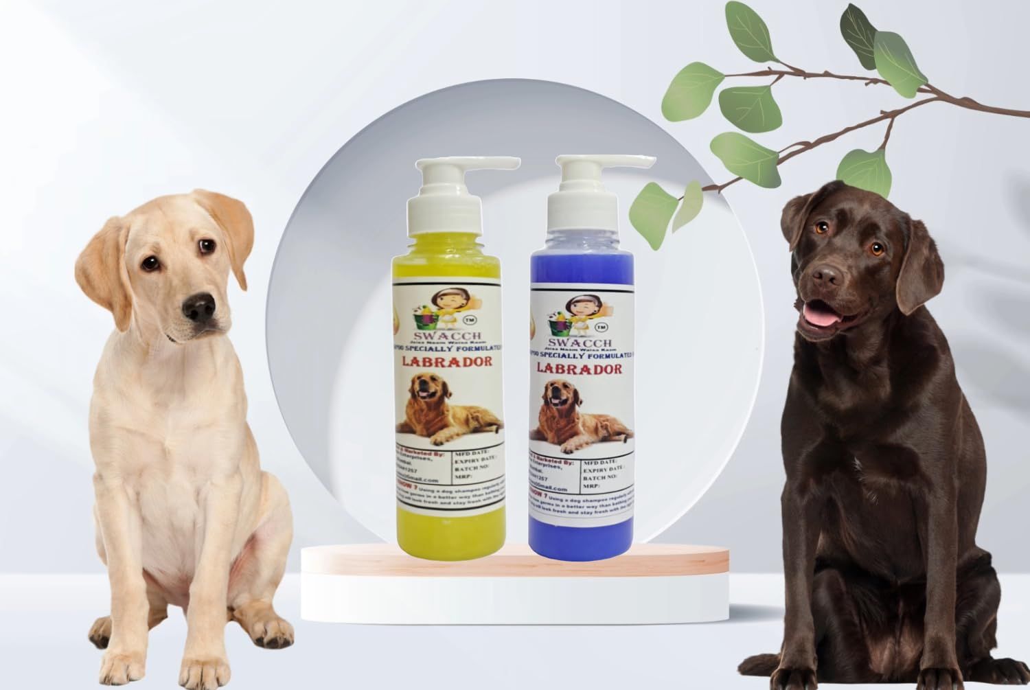 SWACCH Premium Shampoo for Labrador (200ML) (Combo Pack of 2) Lemon & Lavender