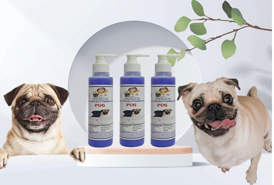 SWACCH Premium Shampoo for Pug (200ML) (Pack of 3) Lavender