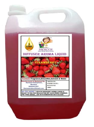 Swacch Diffuser Aroma Liquid Strawberry (Ready to use) 5 Litre