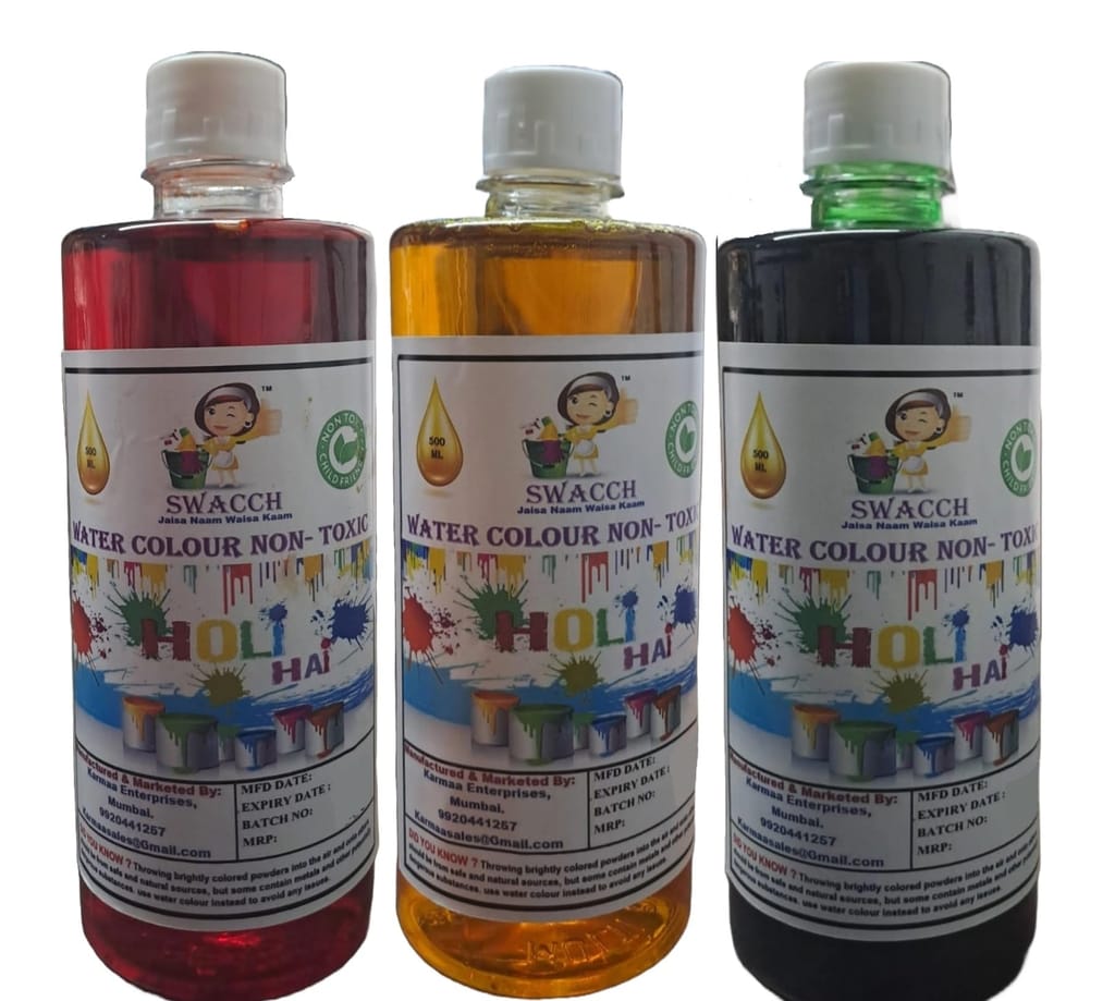 SWACCH NON-TOXIC & ECO FRIENDLY COLOUR (RED, YELLOW & GREEN) (500ML) (PACK OF 3)