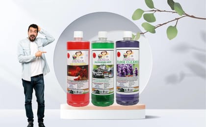 HOME CARE COMBO Air Freshner Rose, Multipurpose Liquid & Floor Cleaner Lavender (1 Litre) (Pack of 3)