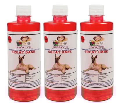 Swacch Shampoo Specially Formulated for Great DANE (500ml) (Pack of 3) Jasmine