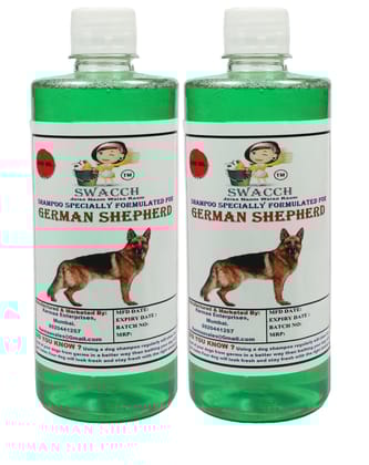 Shampoo Specially Formulated for German Shepherd (500ML) (Pack of 2) Neem Alovera