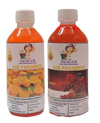 Swacch Air Freshner (200ml) (Combo Pack of 2) Orange & Rose