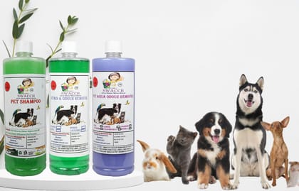 Swacch Shampoo (Neem Alovera) + Deodorizer (Lavender) + Stain Remover (Jasmine) (1 Litre) (Combo Pack of 3)