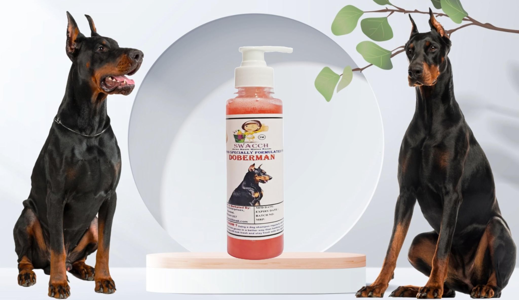 SWACCH Premium Shampoo for Doberman (200ML) Strawberry