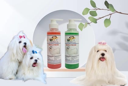 SWACCH Premium Shampoo for Maltese (200ML) (Combo Pack of 2) Strawberry & NEEM ALOVERA