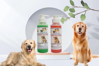 SWACCH Premium Shampoo for Golden Retriever (200ML) (Combo Pack of 2) NEEM ALOVERA & Jasmine