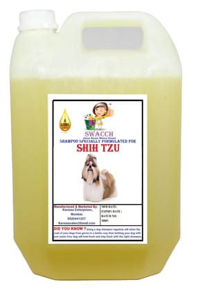 SWACCH Shampoo Specially FORMULATED for Shih TZU (5 Litre) Lemon