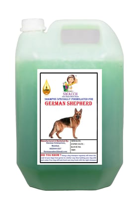 SWACCH Shampoo Specially FORMULATED for German Shepherd (5 Litre) NEEM ALOVERA
