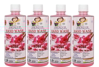 Swacch Hand Wash (500ML) (Pack of 4) Rose