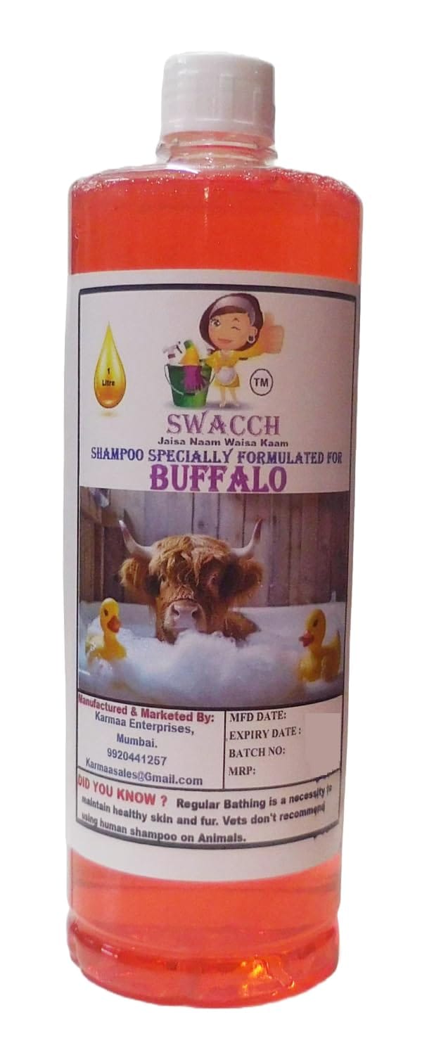 Swacch Shampoo Specially Formulated for Buffalo (1 Litre) Strawberry