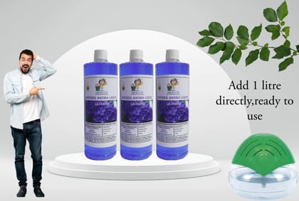 Swacch Diffuser Aroma Liquid (1 Litre) (Pack of 3) Lavender