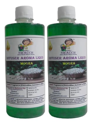 Swacch Diffuser Aroma Liquid (500ml) (Pack of 2) Mogra